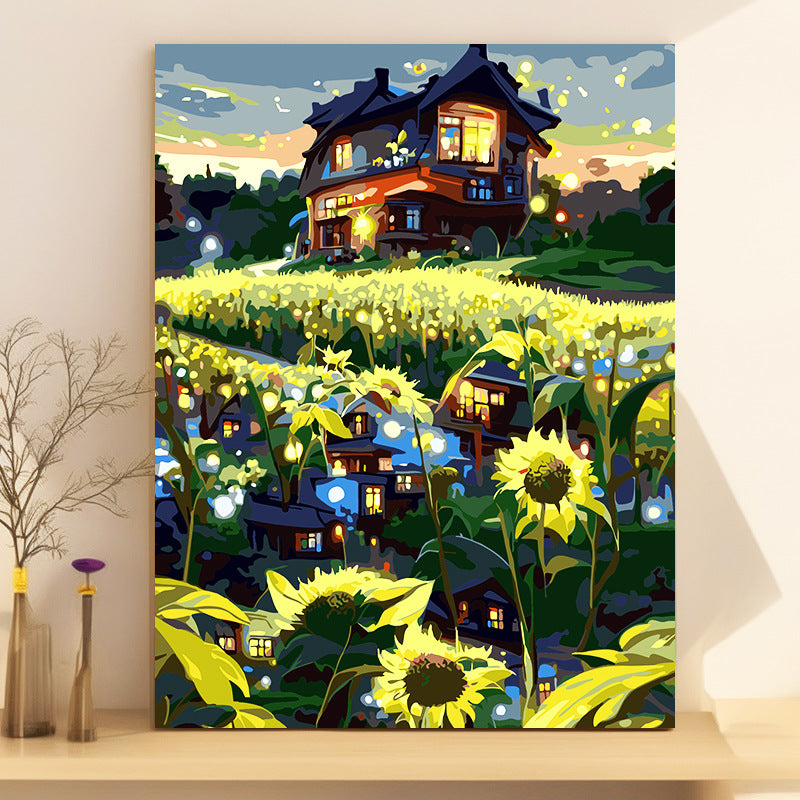 40X50CM Dream House No Framed DIY Oil Painting By Numbers