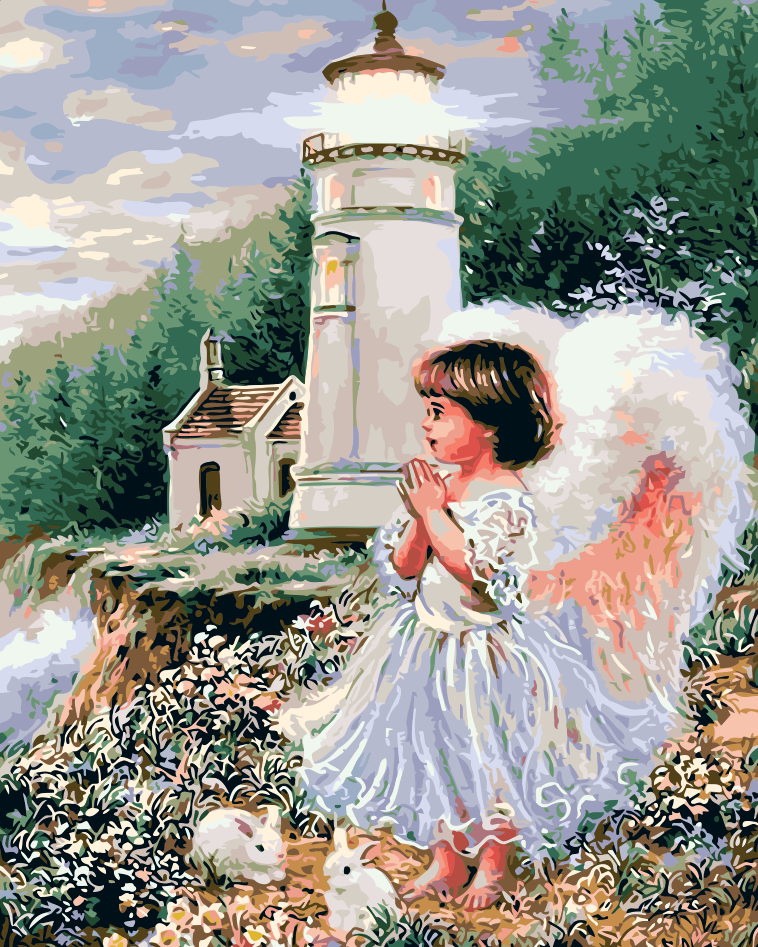 Angel No Framed DIY Oil Painting By Numbers Canvas Wall Art For Living Room Home Decor 40*50CM