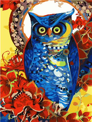 owl No Framed DIY Oil Painting By Numbers Canvas Wall Art For Living Room Home Decor 40*50CM