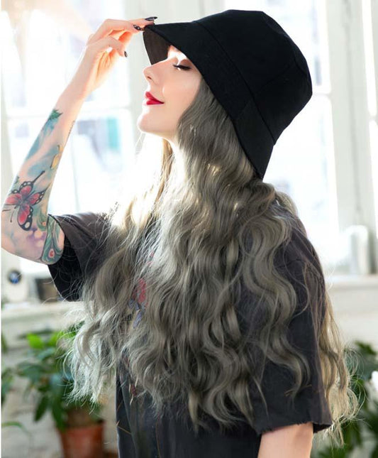 Grey Cosplay Fluffy Synthetic Wave Wig