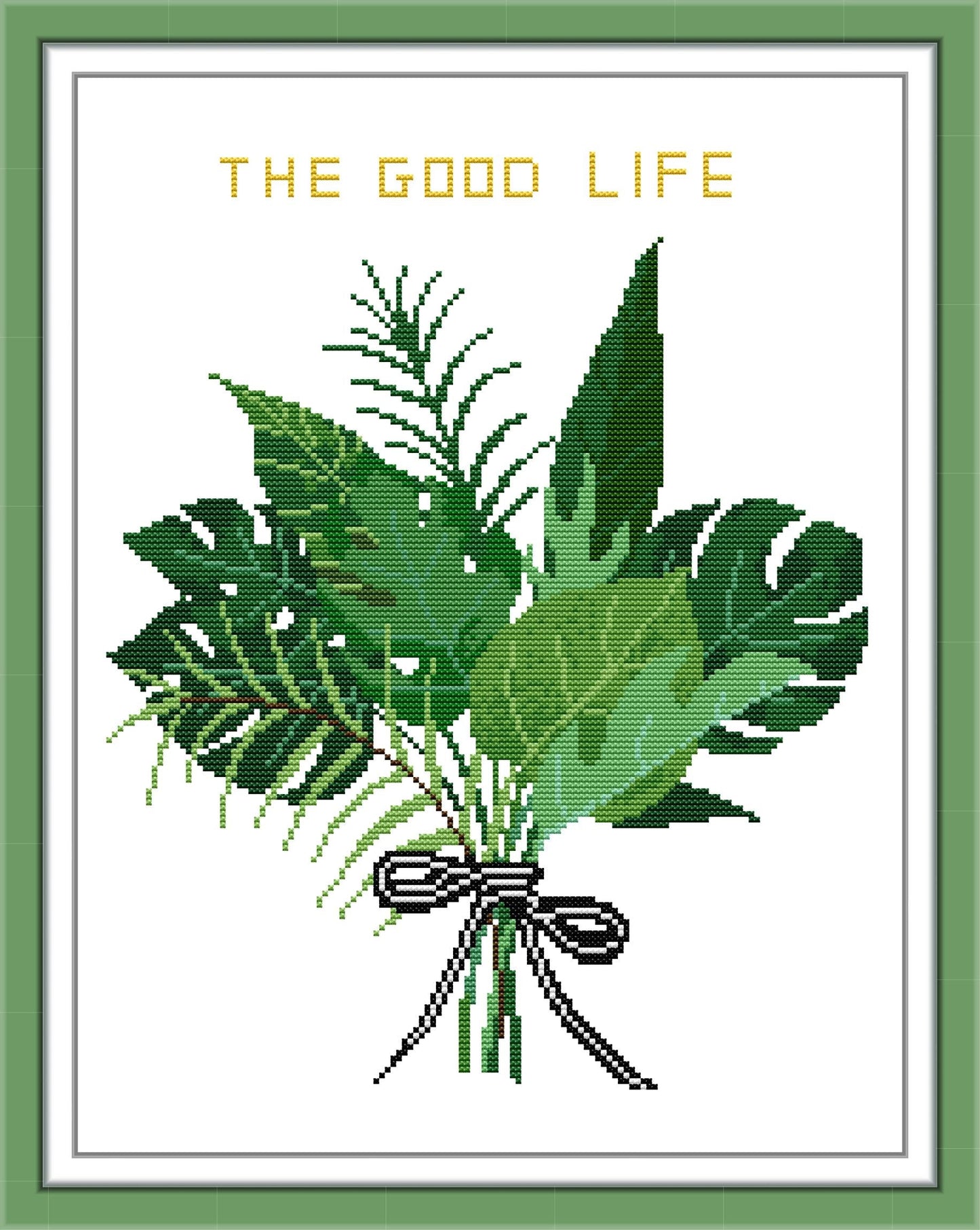 43×54cm Good life Cross Stitch Kits 11CT Stamped Full Range of Embroidery Starter Kit for Beginners Pre-Printed Pattern