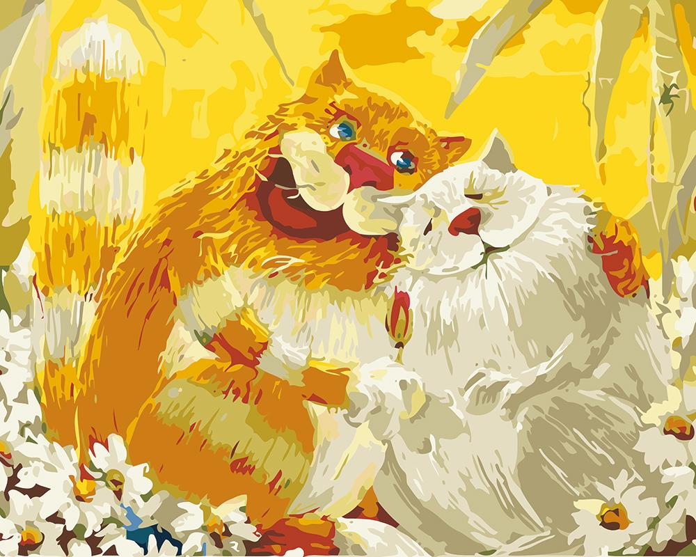 Cat No Framed DIY Oil Painting By Numbers Canvas Wall Art For Living Room Home Decor 40*50CM