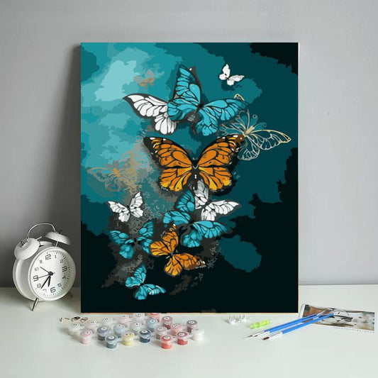 Butterfly No Framed DIY Oil Painting By Numbers 40*50CM