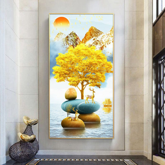 50X90CM - Lucky Deer DIY 5D Full Diamond Painting NO Frame