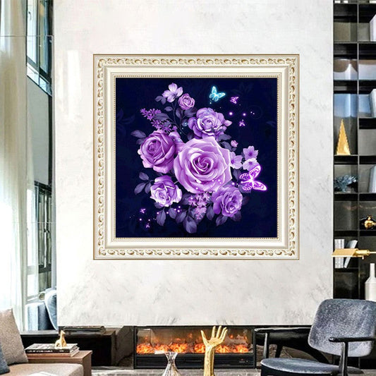 50X50CM - Rose Flower DIY 5D Full Diamond Painting NO Frame