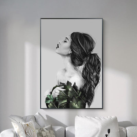 60x90CM-Lady- DIY 5D full Diamond Painting