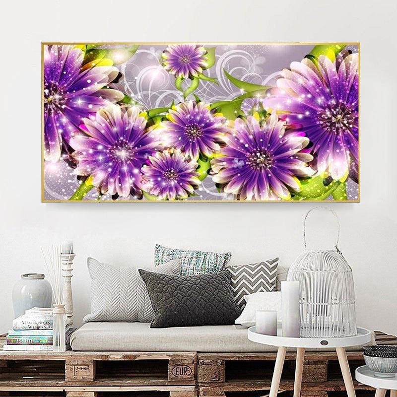 50X100CM - Flower DIY 5D Full Diamond Painting NO Frame