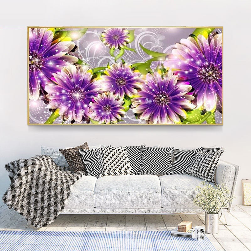 50X100CM - Flower DIY 5D Full Diamond Painting NO Frame