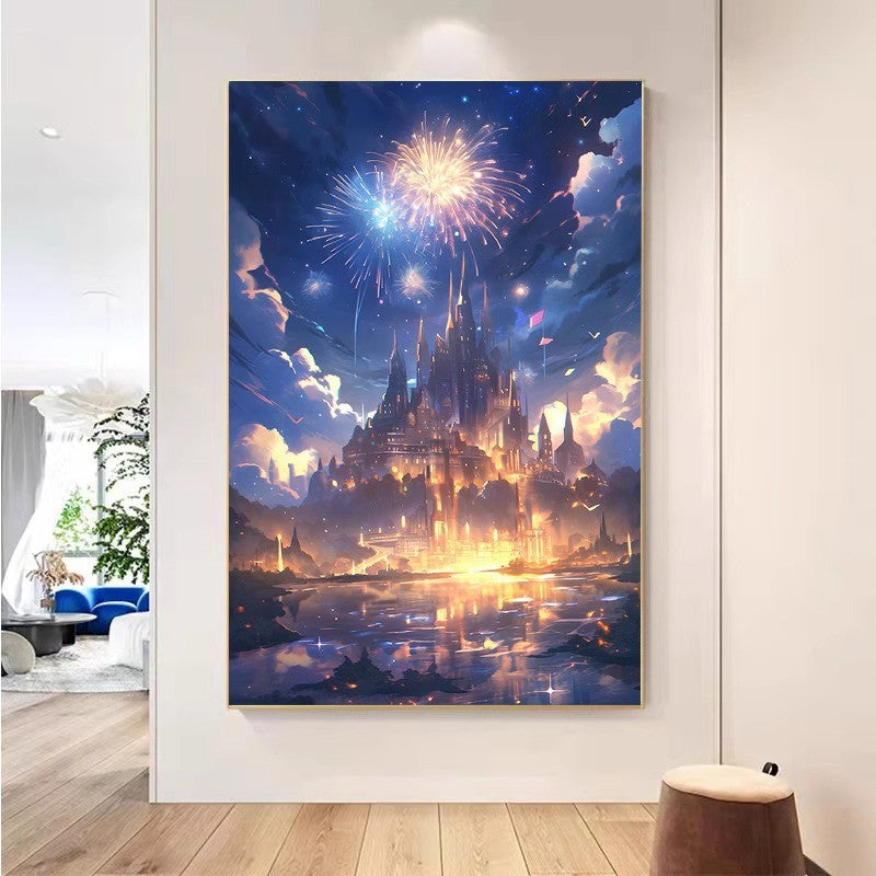 60X80CM -  Castle DIY 5D Full Diamond Painting NO Frame