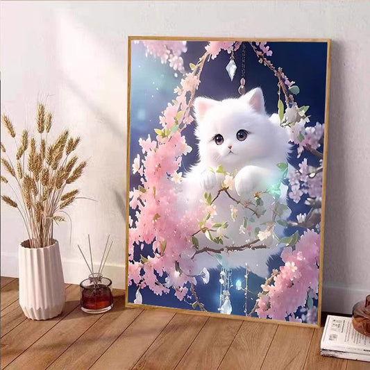 60X80CM -  Cat DIY 5D Full Diamond Painting NO Frame