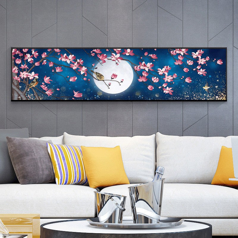 130X40CM - Flower Bird DIY 5D Full Diamond Painting NO Frame