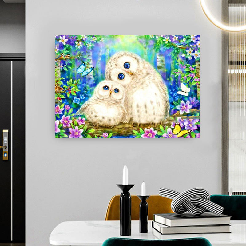 50X70CM - Owl DIY 5D Full Diamond Painting NO Frame