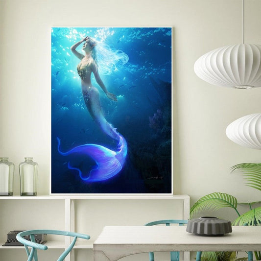 60X80CM -  Mermaid DIY 5D Full Diamond Painting NO Frame