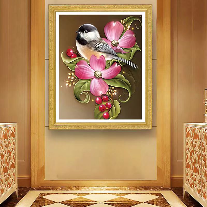 50X60CM - Bird Flower DIY 5D Full Diamond Painting NO Frame