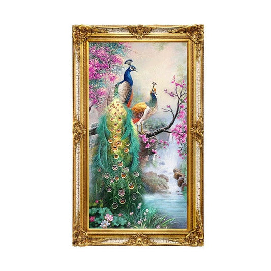 60x110CM -  Peacock DIY 5D full Diamond Painting no frame