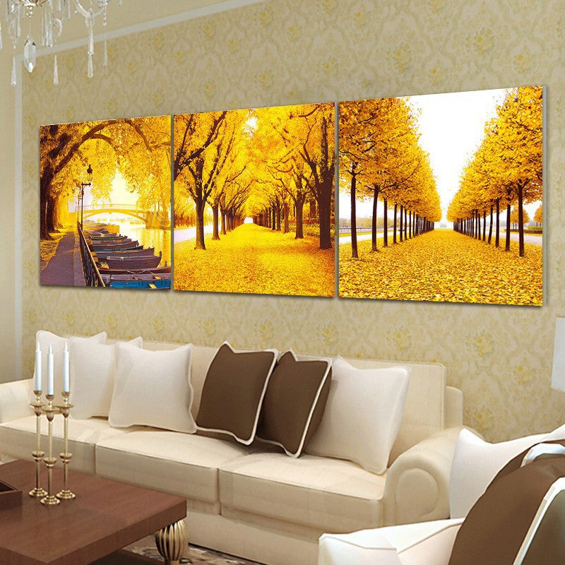 50X150CM - 3PCS Landscape DIY 5D Full Diamond Painting NO Frame