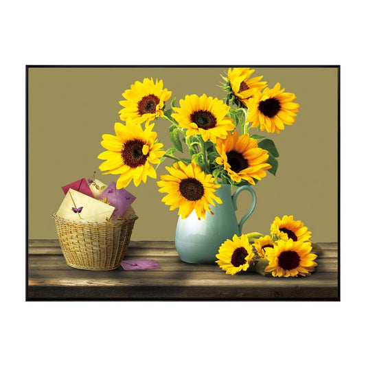 55x45CM Sunflower Full Diamond Painting NO Frame Round diamond