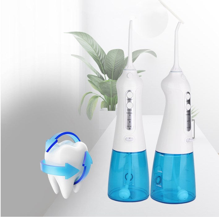 Dental Oral Irrigator 300ML Portable and Rechargeable IPX7 Waterproof 3 Modes Water Flosser Teeth Cleaner