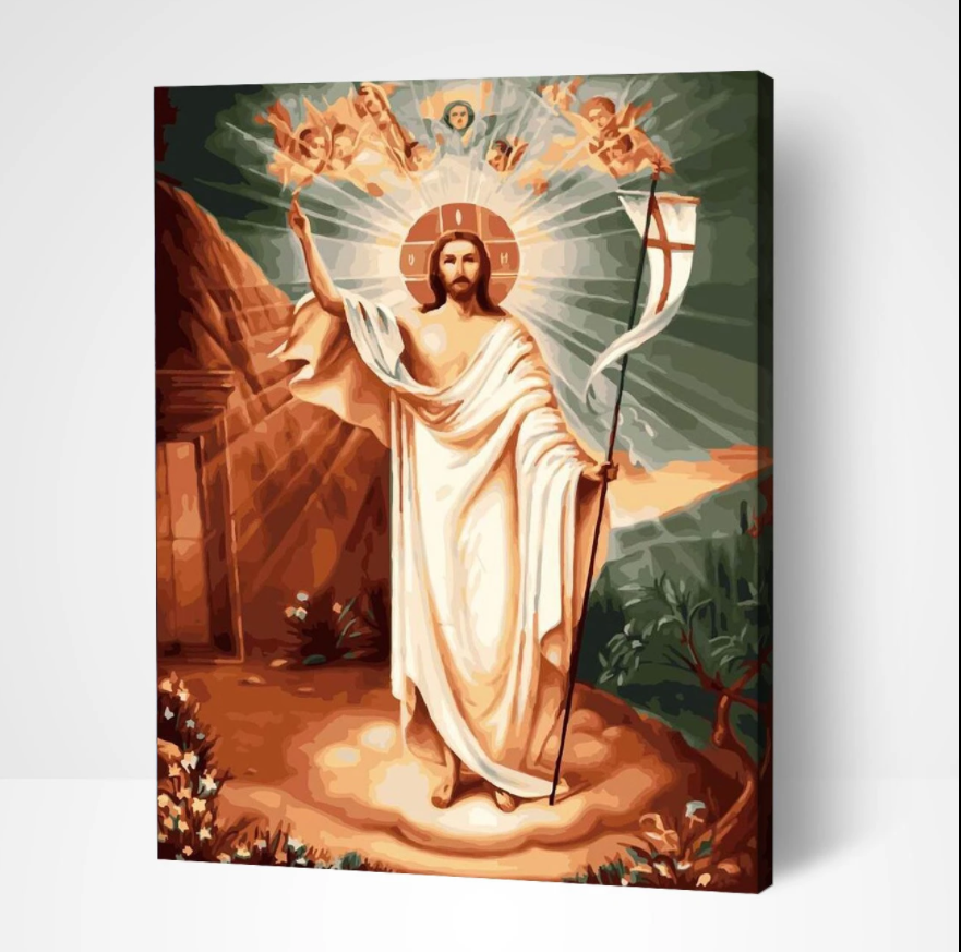 No Framed Risen Christ DIY Oil Painting By Numbers Canvas Wall Art For Living Room Home Decor 40*50CM