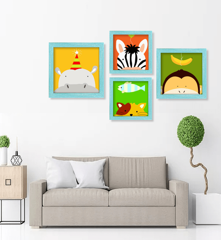 30x30CM Doraemon - Kids with Framed DIY Oil Painting By Numbers