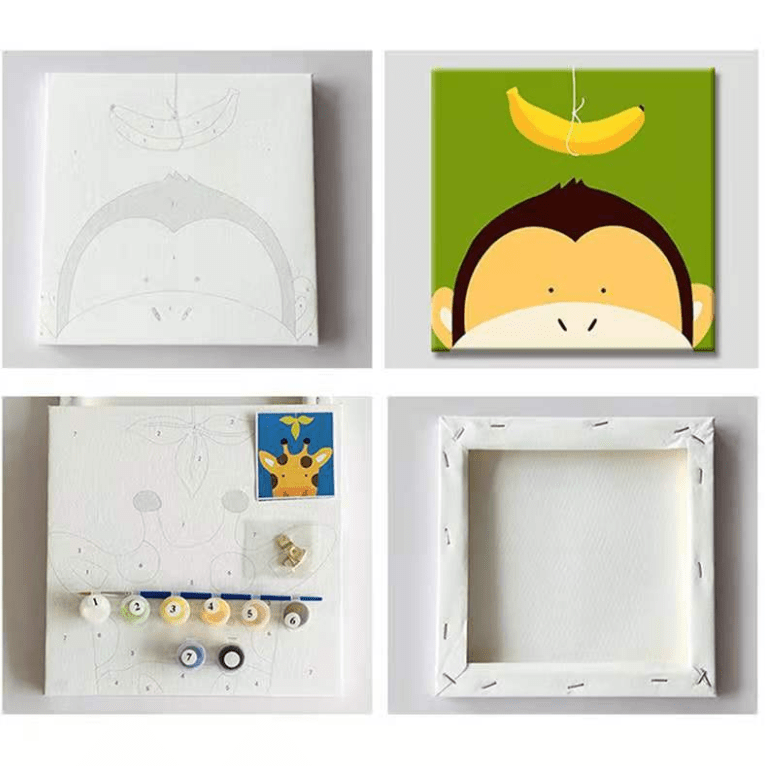 20x20CM Hello Kitty - Kids with Framed DIY Oil Painting By Numbers