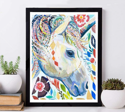 Colored animal  No Framed DIY Oil Painting By Numbers Canvas Wall Art For Living Room Home Decor 40*50CM