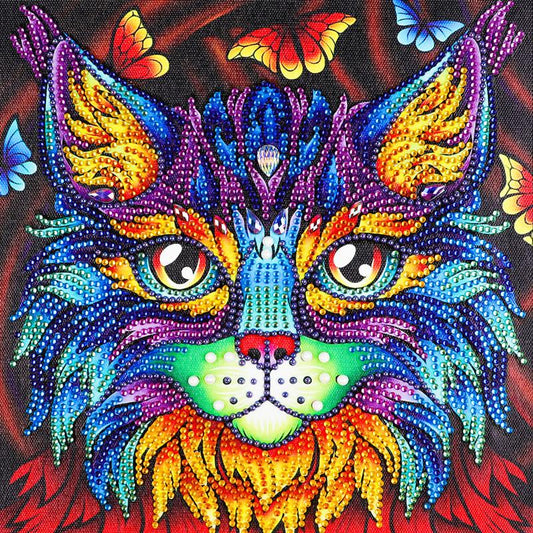 30X40cm cat 5D Diamond Painting（ Special beads)