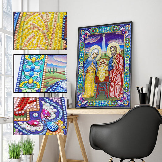 30X40cm Mary and Jesus 5D Diamond Painting（ Special beads)