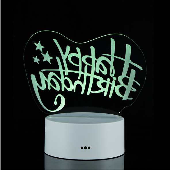 3D Colorful Charging Night Light Bedside LED Lamp Various Shapes Creative Gif-birthday