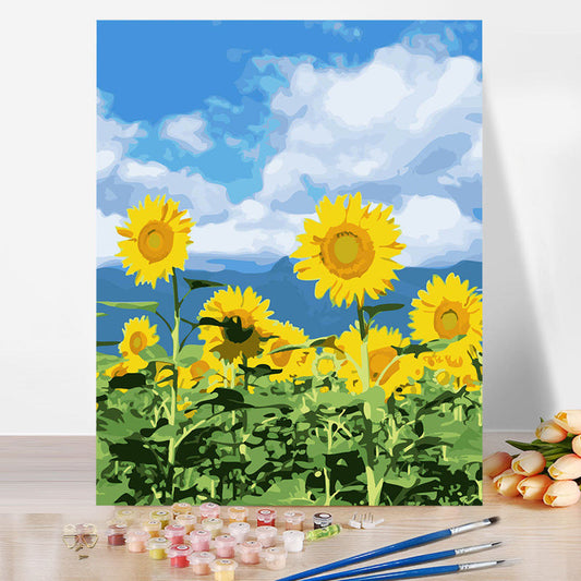 40*50CM Sunflower No Framed DIY Oil Painting By Numbers