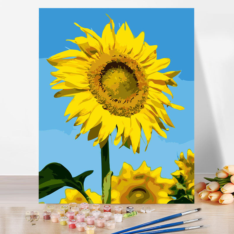 40*50CM Sunflower No Framed DIY Oil Painting By Numbers