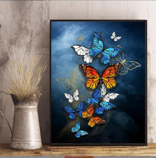 Butterfly No Framed DIY Oil Painting By Numbers 40*50CM