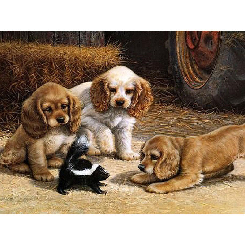 Dog No Framed DIY Oil Painting By Numbers 40*50CM