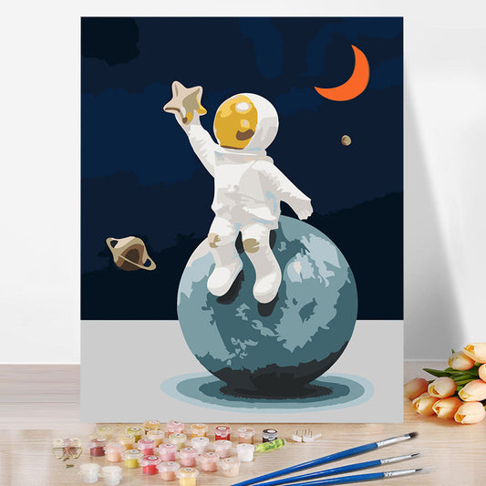 Astronaut No Framed DIY Oil Painting By Numbers 40*50CM