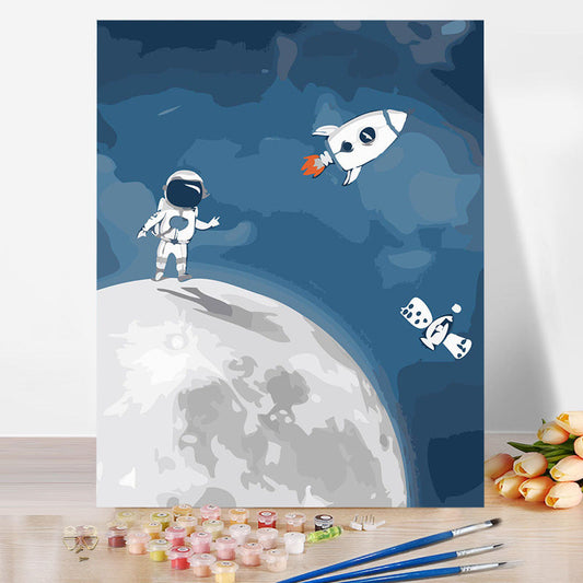 Astronaut No Framed DIY Oil Painting By Numbers 40*50CM