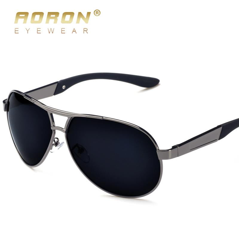 AORON Mens Glasses Polarized Sunglasses Male Driver Goggles Mirror Polarized Sun Glasses Metal Frame