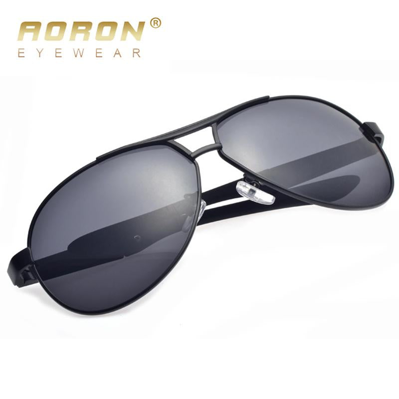 AORON Mens Glasses Polarized Sunglasses Male Driver Goggles Mirror Polarized Sun Glasses Metal Frame