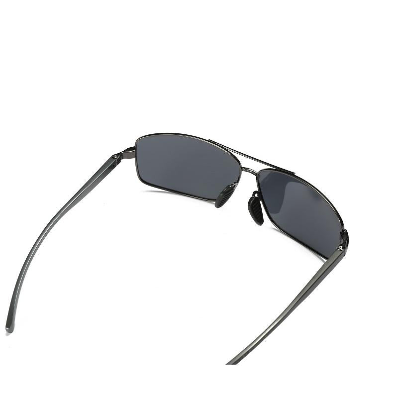 AORON Mens Polarized Sunglasses Rectangle Aluminum Magnesium Frame UV400 Sun Glasses