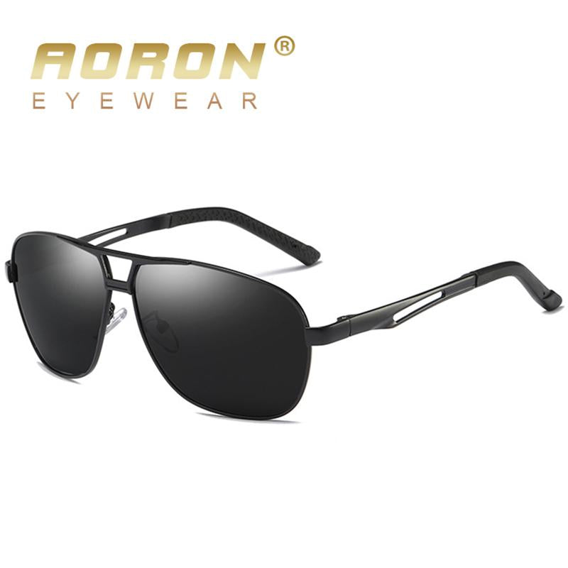 AORON Sunglasses Polarized Mens Sun glasses Aluminum Frame UV400 Luxury Design Male Sunglasses Anti-Reflective