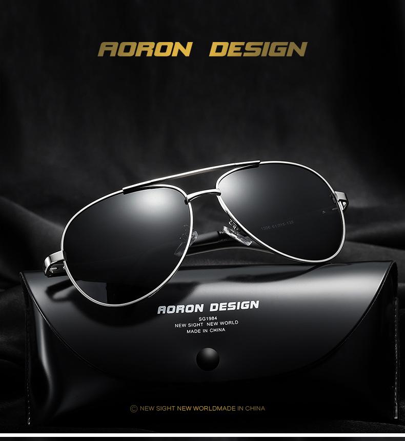 AORON Vingate Men Sunglasses Polarized Women Retro Original Brand Glasses Luxury Goggoles Classic Anti Glare