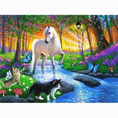 40X30CM - Horse DIY 5D Full Diamond Painting NO FRAME